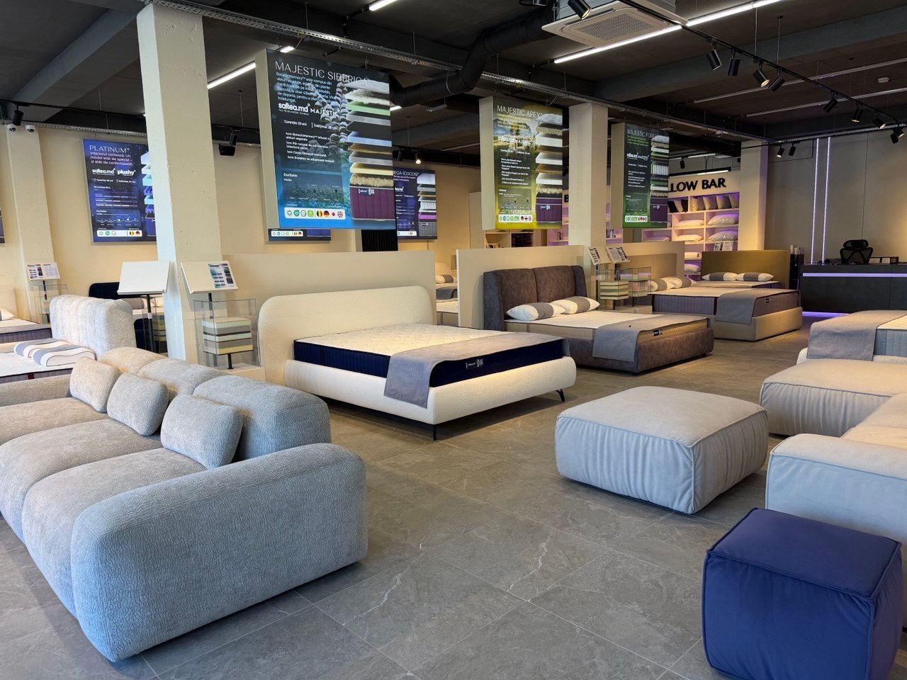 Showroom Saltea.md cu paturi, saltele si canapele